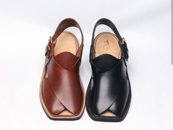 Handmade Premium Leather Charsadda Chappal– Authentic Handcrafted Tan Leather Sandals