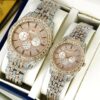Luxury Diamond-Accented Couple Watch Set (Without Box)