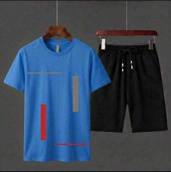 Pack of 2 Tracksuit 1 PCs shirt & 1 PCs short HY Boutique Men's Summer shirt & Shorts Tracksuit Set – Lightweight & Comfortable Casual Wear