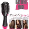 One Step Hair Dryer and Styler – Professional 1200W Hot Air Brush with Heavy-Duty Power Cord & Plug for All Hair Types
