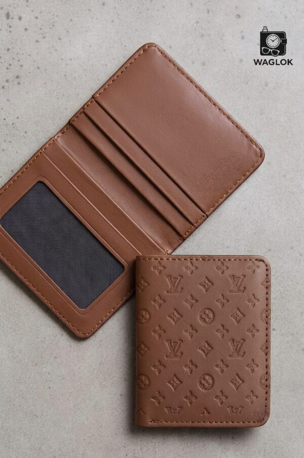 WhatsApp Image 2026-06-21 at 04.09.30 (1) Designer Monogram Leather Wallet – Compact Bifold Wallet with Card Slots & Cash Pocket | Slim Everyday Wallet