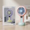 LED Digital Display Rechargeable Mini Fan – Portable USB Handheld Fan with 100-Speed Control, Real-Time Battery Indicator | Random Color