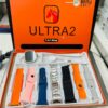Ultra 2 Smart Watch Big 2.01 Infinite Display 7 in 1 Strap Set with Wireless Charging