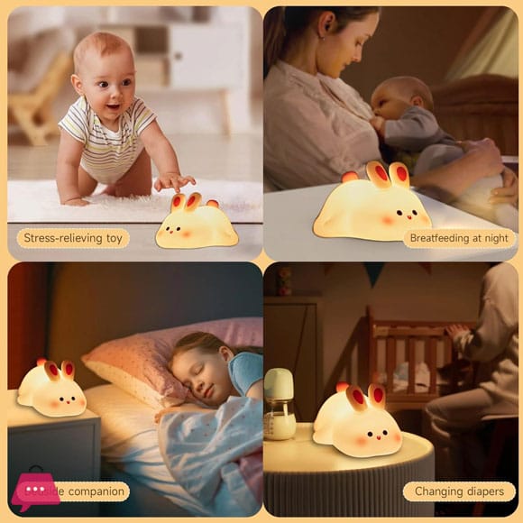 WhatsApp Image 2026-06-21 at 04.41.04 (1) Silicon Rabbit Lamp - Cute Lamps - Rechargeable Rabbit Lamp With Touch Sensor - Bunny Night Lamps for Kids