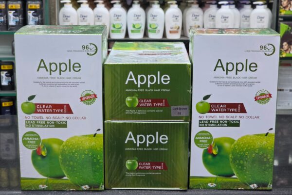 Godrej Apple Ammonia-Free Hair Cream Apple Hair Color Cream Gentle Formula Provides Rich Color Smooth Application Long Lasting (Natural Black)
