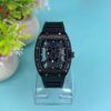 Luxury Non-Waterproof Skull Skeleton Concept Watch – Bold Tonneau Case with Sporty Silicone Strap (Without Box)